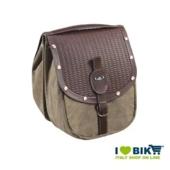 Borse British A Bisaccia In Ecopelle E Juta, Marrone