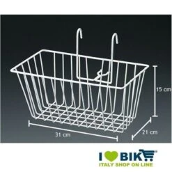 BRN Vendita On Line Cestini Colorati Per Biciclette Cesto Anteriore In Ferro Graziella Bianco Negozio Accessori Ciclismo Prezzi -Shiknog Negozio cesto anteriore in ferro graziella bianco 1
