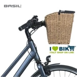 Cesto Bici In Sintetic Rattan Basil Bremmen Marrone -Shiknog Negozio cesto bici rattan basil bremmen marrone shop 2