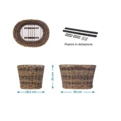 BRN Cesto Bici Rattan Ovale Naturale Shop Online -Shiknog Negozio cesto bicicletta rattan ovale naturale vendita online 1