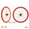 Wheels Fixed 28 36 Spokes Hubs On Bearings Colour Fluo Orange -Shiknog Negozio coppia ruote fixed bike fluo arancione on line