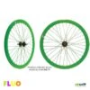 Ruote Fixed 28 36 Raggi Mozzi Su Cuscinetti Colore Fluo Verde -Shiknog Negozio coppia ruote fixed fluo verde bicicletta on line shop