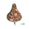 Coprisella Bici Imbottito A Fiori Marroni Colorato Accessori Ricambi Bici Classiche Donna -Shiknog Negozio coprisella imbottito a fiori marroni