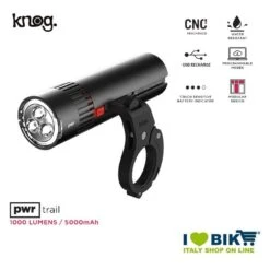 KNOG Fanale 1000 LUMENS / 5000mAh PWR TRAIL Con Ricarica Usb