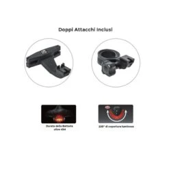 BRN Fanale Bici Cosmic Portapacco 3 Led Online Sale -Shiknog Negozio fanale bicicletta cosmic portapacco 3 led online shop 1