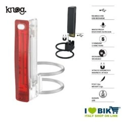 KNOG Fanale PLUS Posteriore 20 Lumen, Bianco