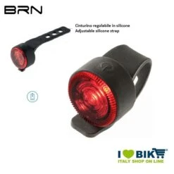 Fanalino Posteriore 1 Led Rosso 6 Lumen, BRN Round, Batterie Incluse