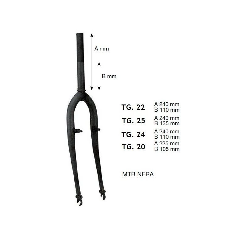 Forcella Mtb 24 Nera Canotto ø 22 Mm Vendita On Line Ricambi Biciclettta Forcelle Bike Shop On Line 3 Forcella Mtb 24 Nera Canotto ø 22 Mm Vendita On Line Ricambi Biciclettta Forcelle Bike Shop On Line