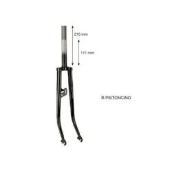 Forcella R 28 Verniciata Nera Con Pistoncini
