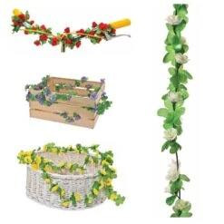 BRN Ghirlanda Con Fiori Bianchi Per Decorare Cestini Bicicletta Decorazioni Con Fiori Per Bici E Manubri Vendita