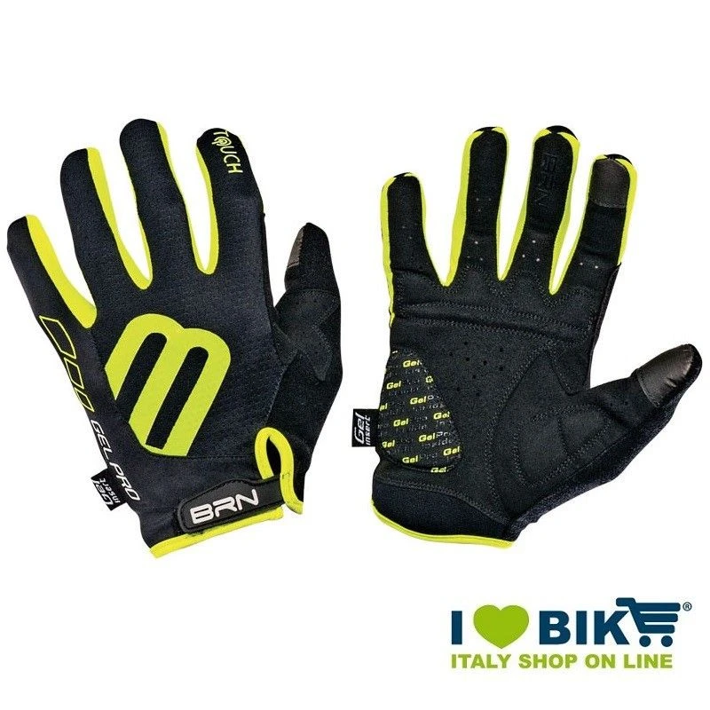 Guanti Lunghi Ciclo BRN Gel Pro Touch Nero/fluo Giallo Online Shop 3 Guanti Lunghi Ciclo BRN Gel Pro Touch Nero/fluo Giallo Online Shop