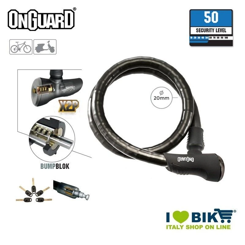 Lucchetto Cavo 1000x20mm OnGuard Rottweiler Platinum 3 Lucchetto Cavo 1000x20mm OnGuard Rottweiler Platinum