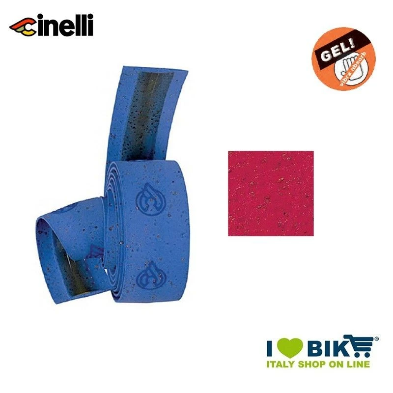 Nastro Manubrio Cinelli Cork Gel, Rosso 4 Nastro Manubrio Cinelli Cork Gel, Rosso - immagine 2