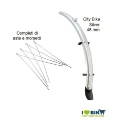 Parafanghi ABS Con Attacchi “Cobra” 28 City-Bike Silver Per Bicicletta Vendita On Line Accessori E Parafanghi Per Bici Di Ogni M