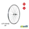 Ruota 28 City-Bike V-24 Anteriore Silver 36 Fori Silver Tornito Vendita On Line Ricambi Accessori Per Bici Ruote Shop Prezzi -Shiknog Negozio ruota 28 city bike v 24 anteriore silver 36 fori silver tornito