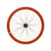 Ruota Posteriore Fixed Profilo 43 Mm In Alluminio Arancio Fluo Fixed Bike Shop -Shiknog Negozio ruota fixed posteriore arancio fluo cerchio 43 mm