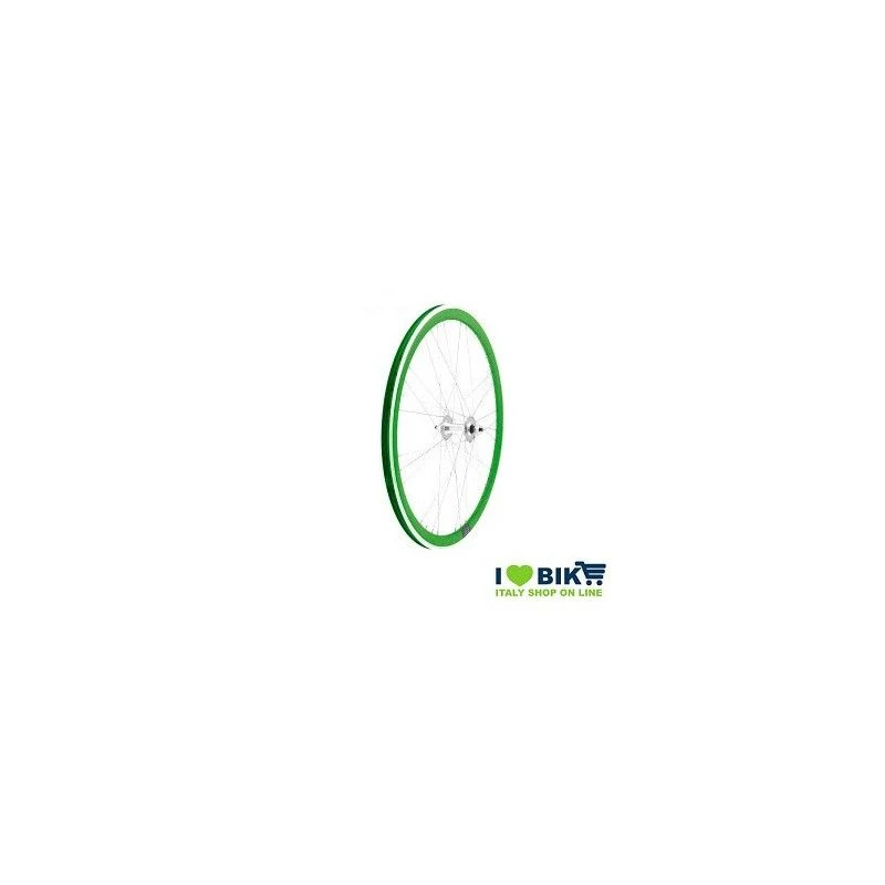 Ruote Fixed 28 36 Raggi Mozzi Con Sfere Colore Verde 3 Ruote Fixed 28 36 Raggi Mozzi Con Sfere Colore Verde