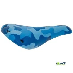 BRN Sella Bici Fixed Con 4 Borchie Mimetica Blu In Ecopelle Accessori Single Speed Scatto Fisso Shop On Line