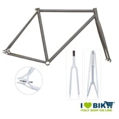 Telaio In Acciaio Fixed 50 Saldature TIG Forcella Da 1” Filettata Grezzo