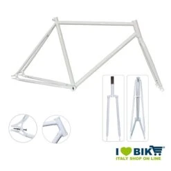 Telaio In Acciaio Fixed 56 Con Congiunzioni Bianco Lucido